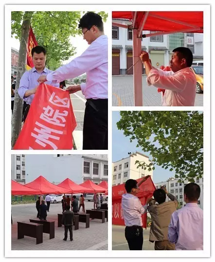 醫護人員們開始搭建帳篷