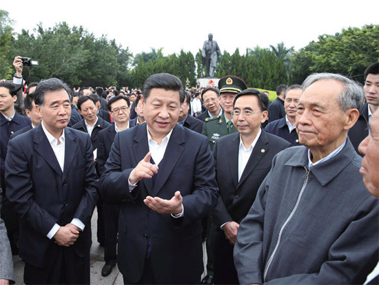 2012 年12 月，習(xí)近平任中共中央總書記后首次離京，即到改革前沿的廣東考察