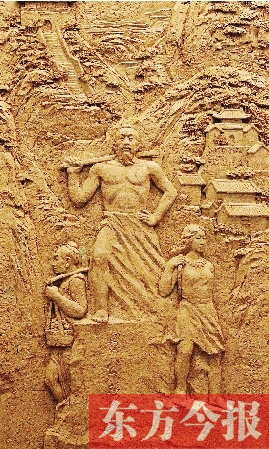 已經基本上制作好的地鐵文化墻作品的模板