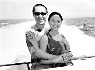 張藝謀與現任妻子陳婷。資料圖片