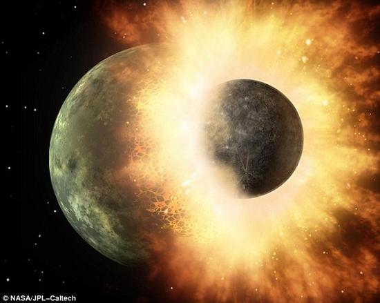 資料圖片：科學(xué)家說(shuō)，45億年前跟忒伊亞行星的一場(chǎng)相撞，把水資源帶到了地球。
