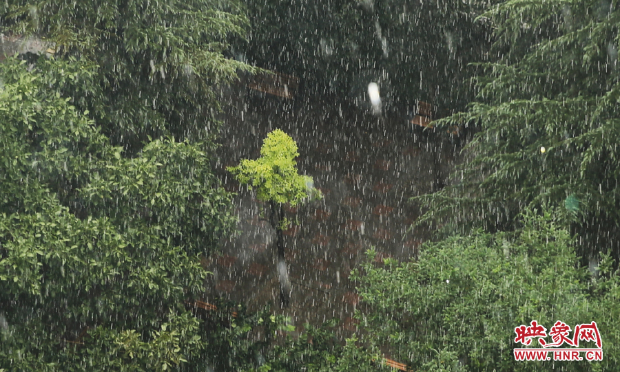 17時32分,鄭州強降雨,紫荊山附近的市民真切地感受到了什么叫大雨傾盆。