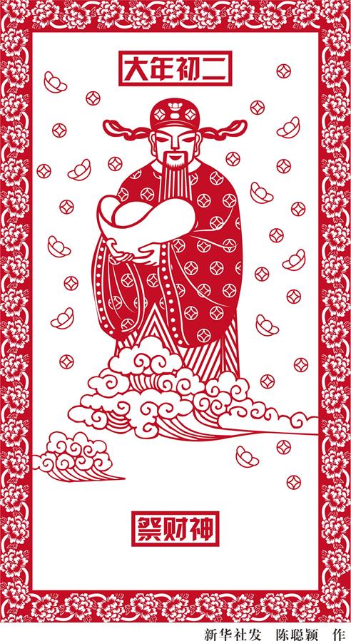 （圖表·漫畫）[春節·民俗]大年初二——祭財神