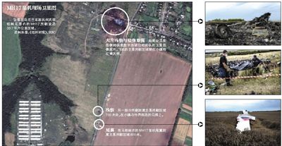 馬航MH17客機(jī)殘骸照片顯示，其機(jī)身上有許多細(xì)小孔洞。多名專家分析稱，這些孔洞或是飛機(jī)被導(dǎo)彈爆炸后飛散的彈片擊中所致。